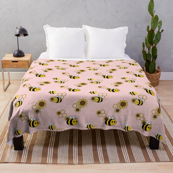 Item preview, cute bees, flowers and honeycomb pattern for kids designed and sold by DesignsByMadiha.
