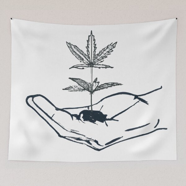 Aperçu de l'œuvre La main avec la plante en croissance créée et vendue par The Iconic Minimalist.