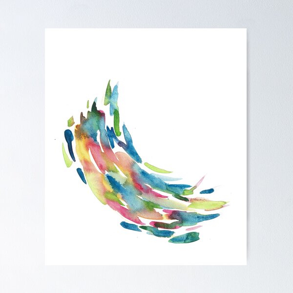 Item preview, Watercolor Swirls Colorful Abstract Artwork designed and sold by suzzincolour.