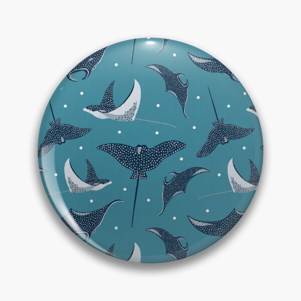 Item preview, Illustrated Rays Allover Print Underwater Ocean Theme Batoidea designed and sold by FloorRehbach.