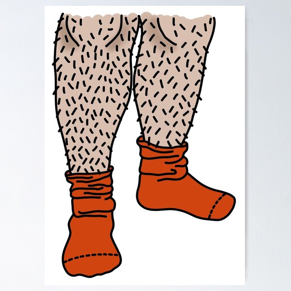 Item preview, Hairy Legs and Orange Socks designed and sold by Widdershins  Art.