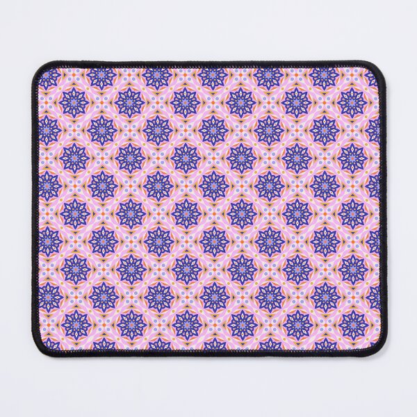 Item preview, Geometrical abstract allover pattern in pink and blue designed and sold by FloorRehbach.