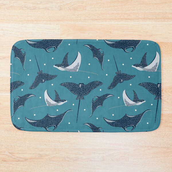 Item preview, Illustrated Rays Allover Print Underwater Ocean Theme Batoidea designed and sold by FloorRehbach.