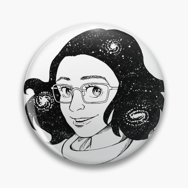 Item preview, Woman with star hair glasses and scarf - black designed and sold by SophsSketchpad.