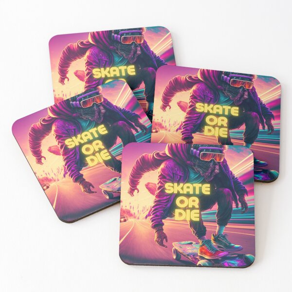 Item preview, Skate or Die: A Cool Man Riding a Skateboard designed and sold by AkoSiEss.