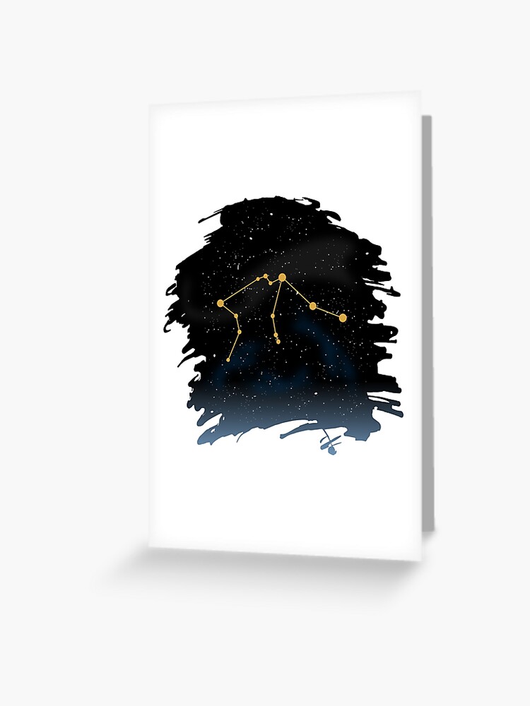 Aquarius zodiac sign birthday birth date astrology stars sky universe Greeting Card