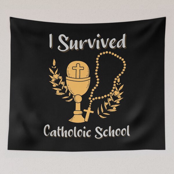 Item preview, I Survived Catholic School | God Love | Catholic designed and sold by Cr4ftyCreations.