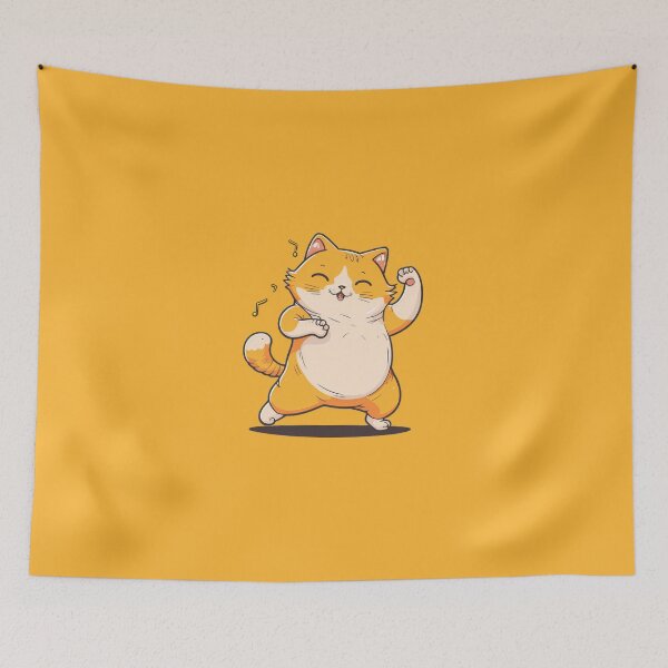 Item preview, Cute and Fat Dancing Cat - Cartoon Animals designed and sold by quick-drops.