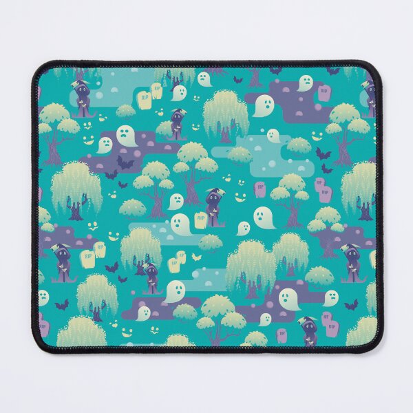 Item preview, Green Haunted Halloween Ghost Swamp designed and sold by Melissa Plugge-Dekker.