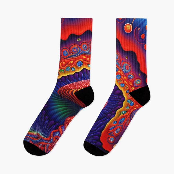 Item preview, Psychedelic colorful vibrant mushroom aura designed and sold by RK - Shop.