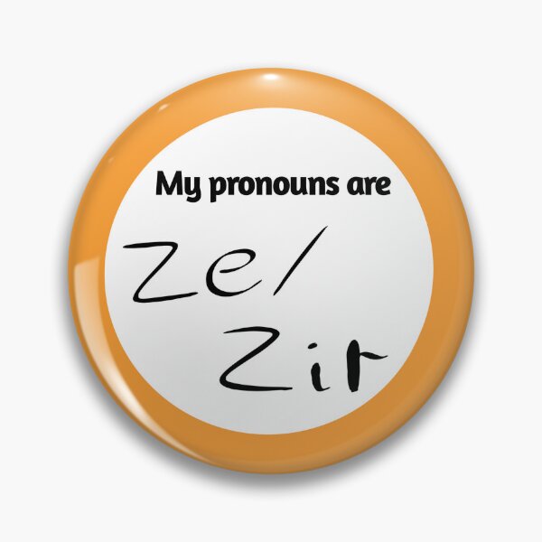 Item preview, Ze/zir pronoun badge designed and sold by Phroggy-doodles.