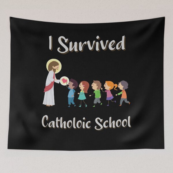 Item preview, I Survived Catholic School | God Love | Catholic designed and sold by Cr4ftyCreations.