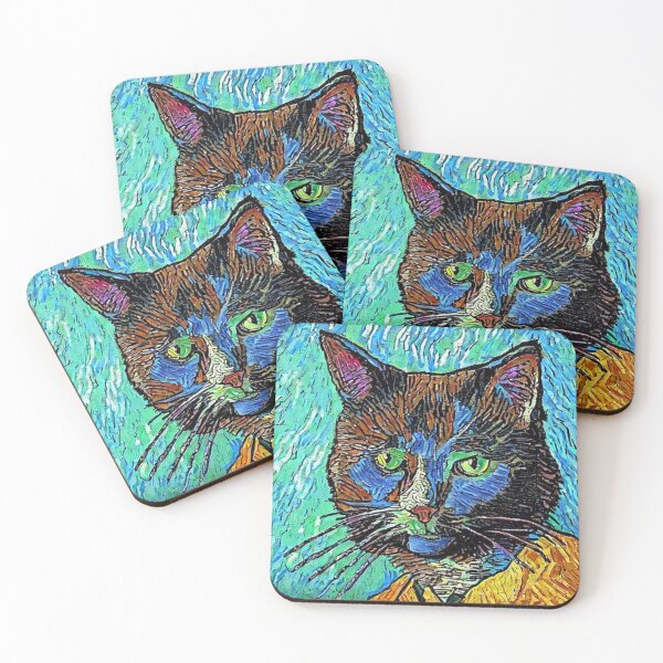 Item preview, Van Gogh's Style Cat designed and sold by catontheroof.