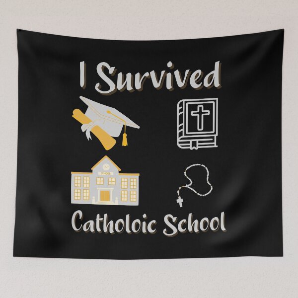 Item preview, Survived Catholic School | God Love | Catholic designed and sold by Cr4ftyCreations.