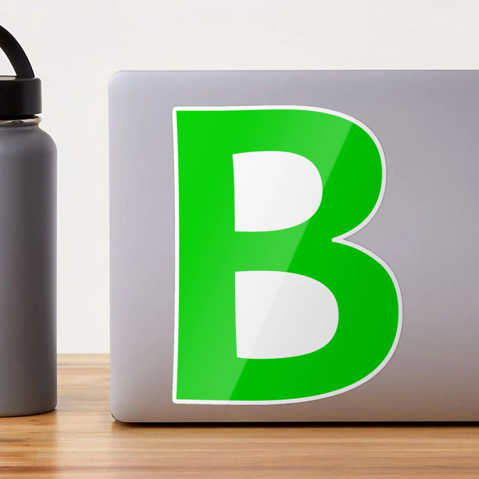Green color Letter B Sticker for Sale by WECreations