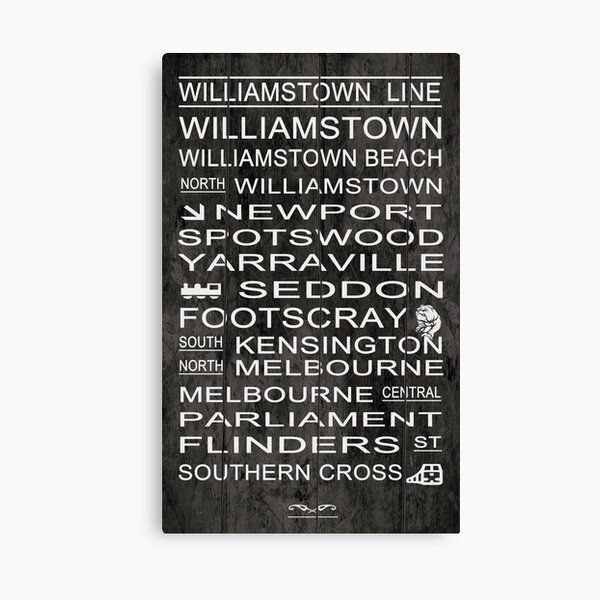 Item preview, Rail Travel Destination Baoard - Williamstown Line designed and sold by Loredana Crupi.