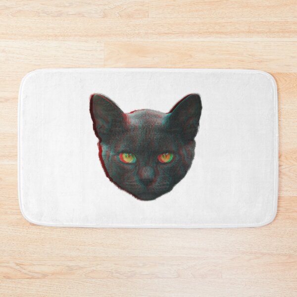 Item preview, Black cat design. 3 D effect designed and sold by blacklittlemoon.
