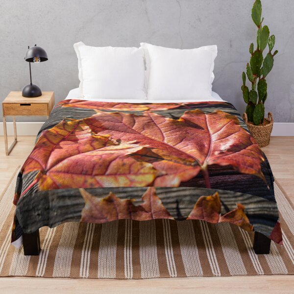 Item preview, Autumnal colors of fallen maple leaves designed and sold by AlbertMi.