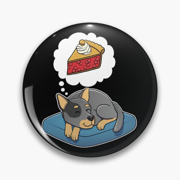Item preview, Australian Cattle Dog dreaming about Cherry Pie designed and sold by DoggieDelights.