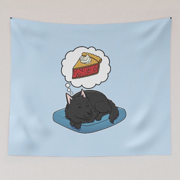Item preview, Belgian Sheepdog dreaming about Cherry Pie designed and sold by DoggieDelights.