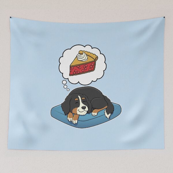 Artikelvorschau, Bernese Mountain Dog dreaming about Cherry Pie entworfen und verkauft von DoggieDelights.