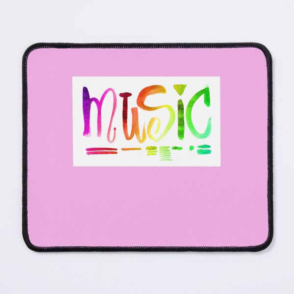 Item preview, Music colorful watercolor lettering |  Music crafty hand lettering illustrated word designed and sold by lausn.