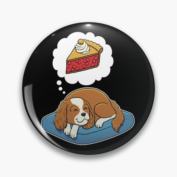 Artikelvorschau, Cavalier King Charles Spaniel dreaming about Cherry Pie entworfen und verkauft von DoggieDelights.