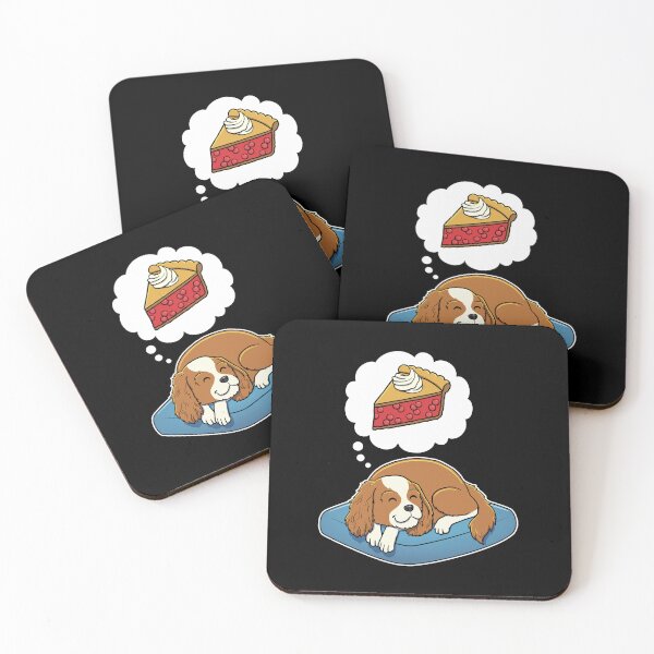 Item preview, Cavalier King Charles Spaniel dreaming about Cherry Pie designed and sold by DoggieDelights.