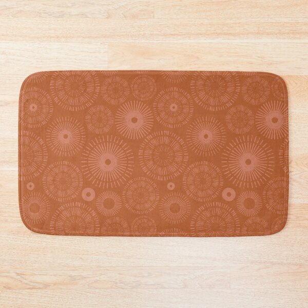 Item preview, Retro vintage abstract circles allover repeating pattern in orange and pink designed and sold by FloorRehbach.
