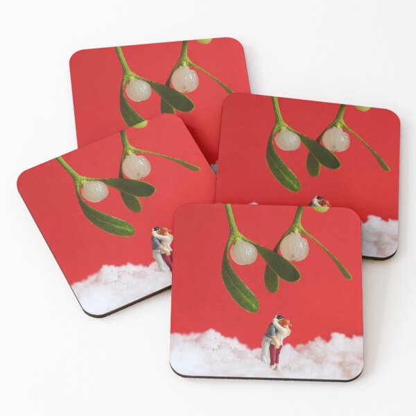 Item preview, "Big Kiss" Christmas miniature people macro photo card and gifts designed and sold by HollyCade.
