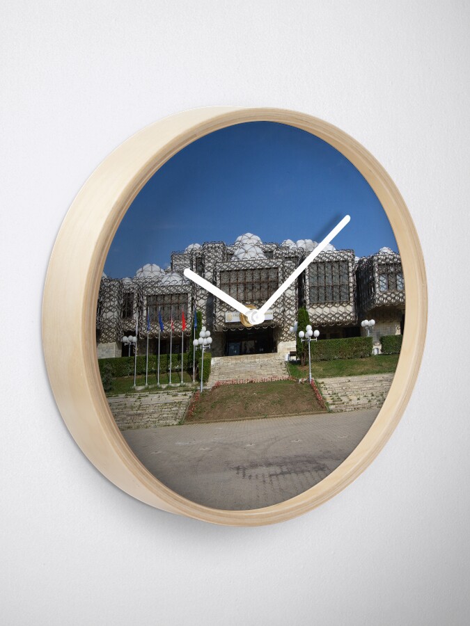 "National Library of Kosovo in Pristina, Kosovo" Clock by TravelShots