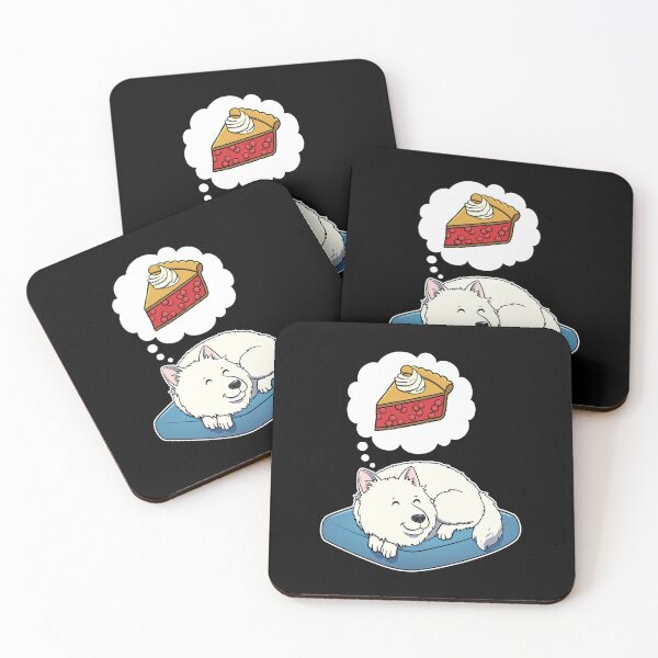 Item preview, Samoyed dreaming about Cherry Pie designed and sold by DoggieDelights.