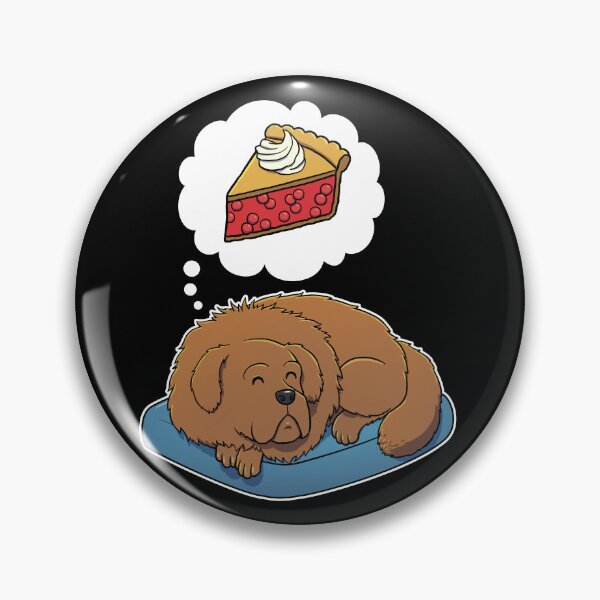Item preview, Tibetan Mastiff dreaming about Cherry Pie designed and sold by DoggieDelights.