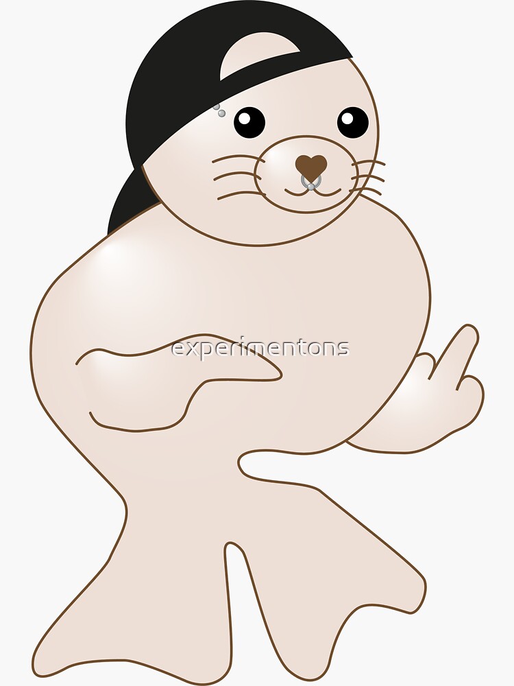 "seal finger" Sticker for Sale by experimentons Redbubble