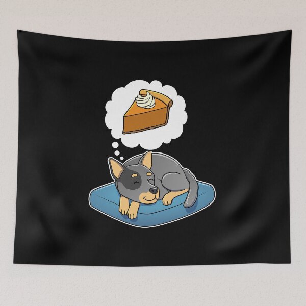 Item preview, Australian Cattle Dog dreaming about Pumpkin Pie designed and sold by DoggieDelights.