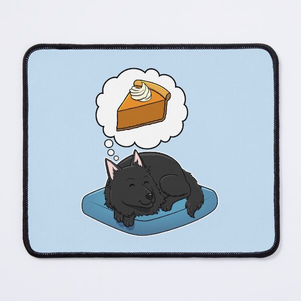 Item preview, Belgian Sheepdog dreaming about Pumpkin Pie designed and sold by DoggieDelights.