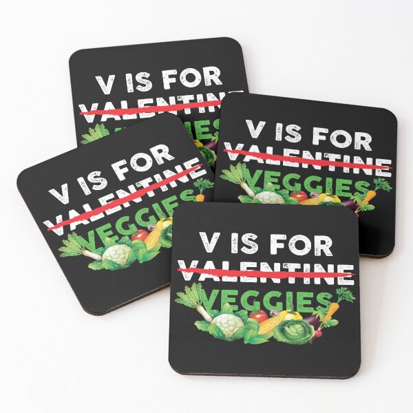Item preview, V Is For Veggies Funny Valentines Day Vegan Vegetables designed and sold by Aleodor.