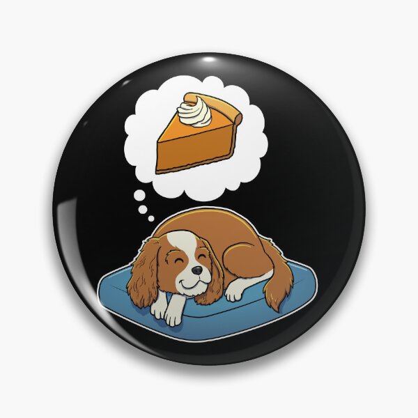 Artikelvorschau, Cavalier King Charles Spaniel dreaming about Pumpkin Pie entworfen und verkauft von DoggieDelights.