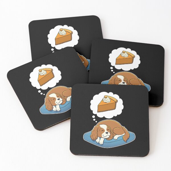 Item preview, Cavalier King Charles Spaniel dreaming about Pumpkin Pie designed and sold by DoggieDelights.