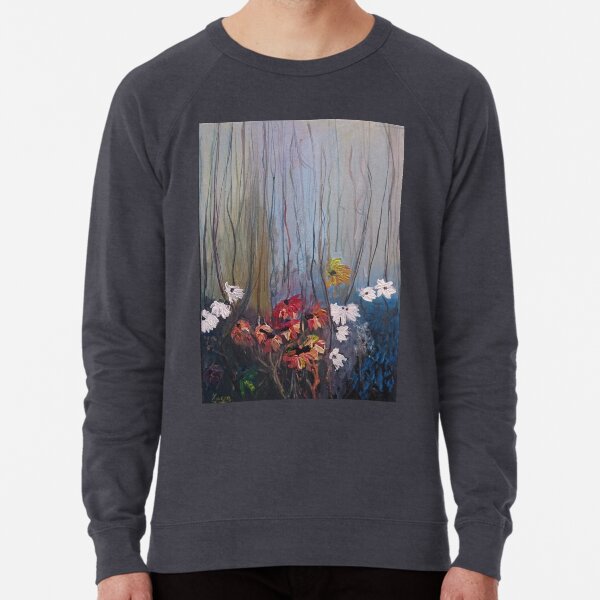 Flowers in forest Lightweight Sweatshirt