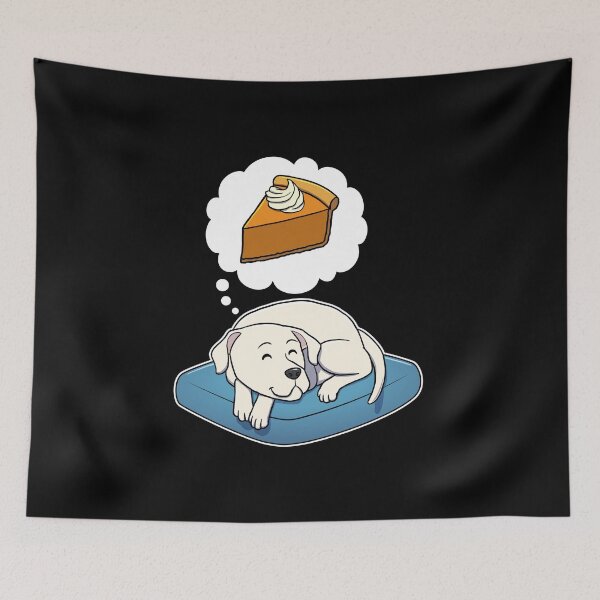 Item preview, Dogo Argentino dreaming about Pumpkin Pie designed and sold by DoggieDelights.
