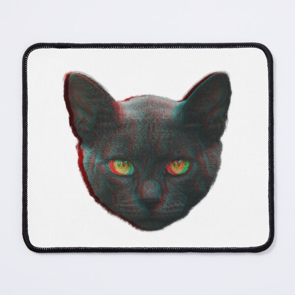 Item preview, Black cat face. 3d effect designed and sold by blacklittlemoon.