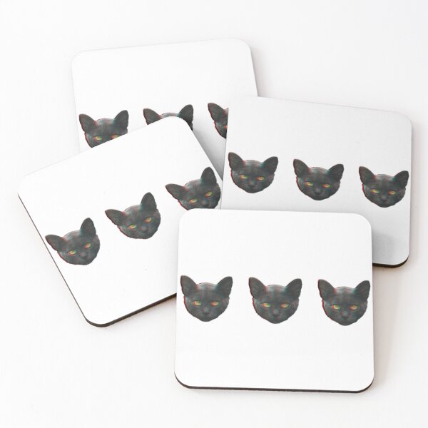 Item preview, Black cat face. 3d effect designed and sold by blacklittlemoon.