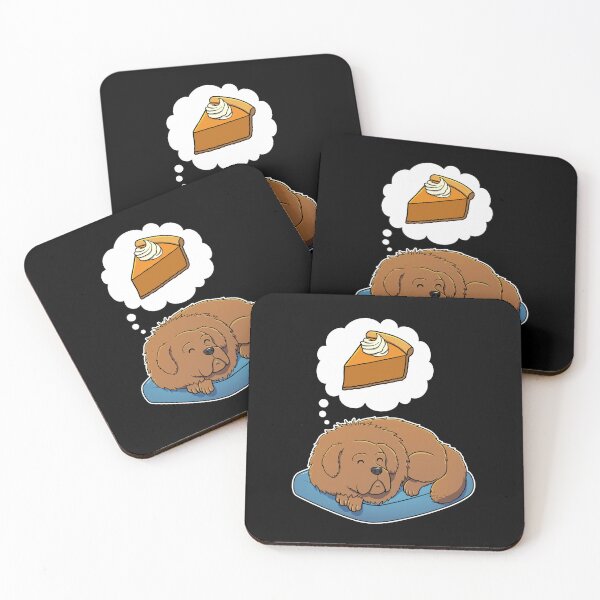 Item preview, Tibetan Mastiff dreaming about Pumpkin Pie designed and sold by DoggieDelights.