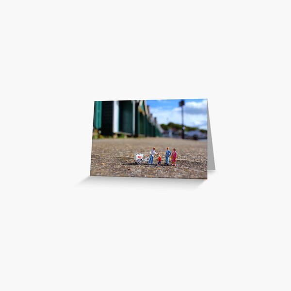 "Gurnard Treats" Isle of Wight miniature people photo Greeting Card