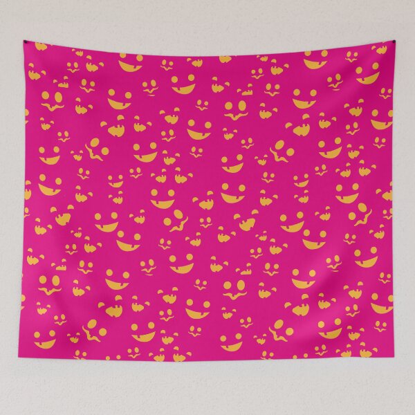 Item preview, Happy Halloween Creepy Smiles in Orange and Pink colors designed and sold by Melissa Plugge-Dekker.