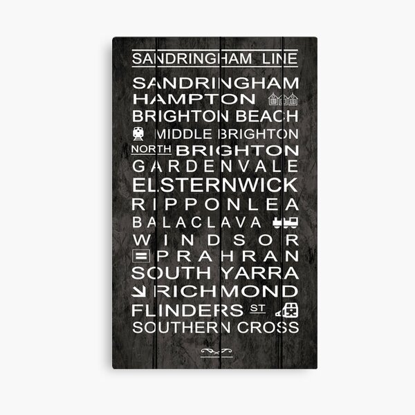 Item preview, Rail Travel Destination Board - Sandringham Line designed and sold by Loredana Crupi.
