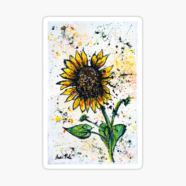 Sunflower Painting Sticker