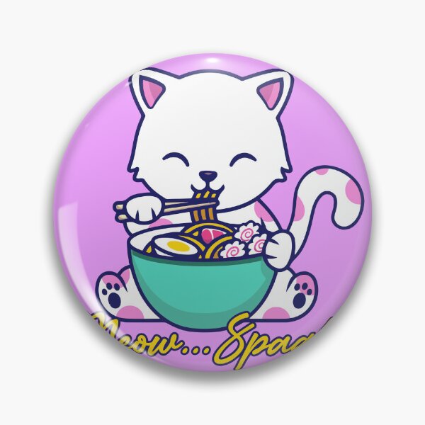 Aperçu de l'œuvre Chat mignon mangeant des spaghettis - Cat Design créée et vendue par K-Klub.