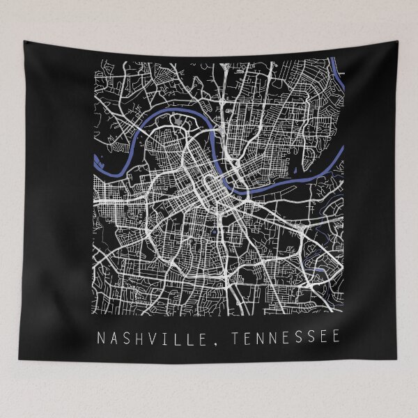 Item preview, Nashville Tennessee TN city map black and white designed and sold by gifts-ideas.